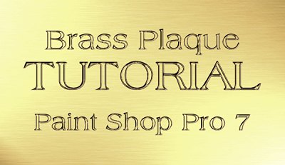 Brass Plaque Tutorial